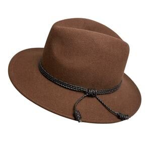 Olive & Pique Corbett Western Rancher Wool Hat Bohemian Size 7.5 Brown